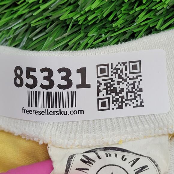 Vintage 80s MOD Collared Shirt Womens XS/S 16x22 Yellow USA - Picture 5 of 11